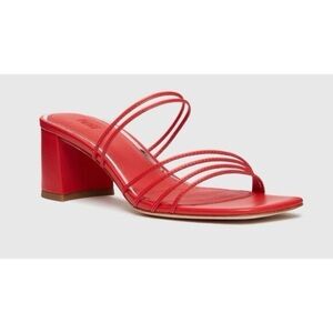 Paige Esme Red Strappy Block Heel Sandals Size 9